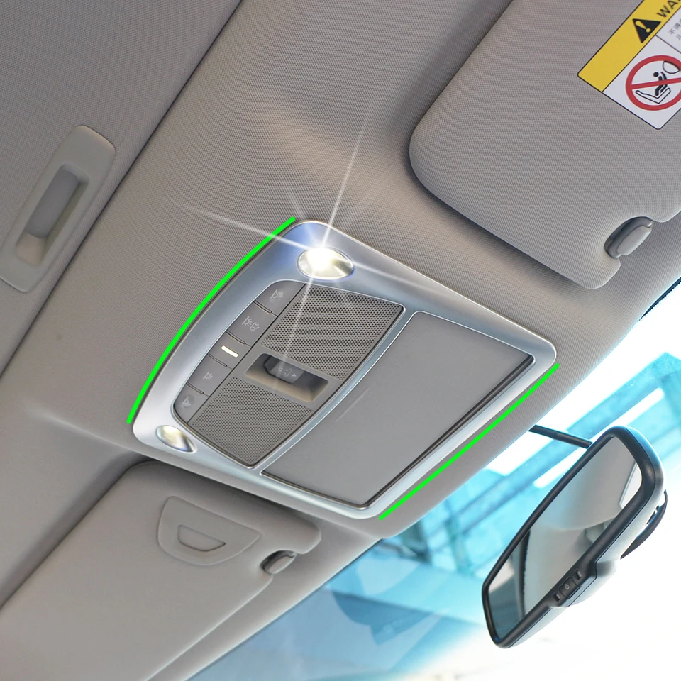 3pcs ABS Reading Light Cover pre Nissan Altima Teana 2016 2017 Interiér strešná lampa Decoration Rám Cover Tin