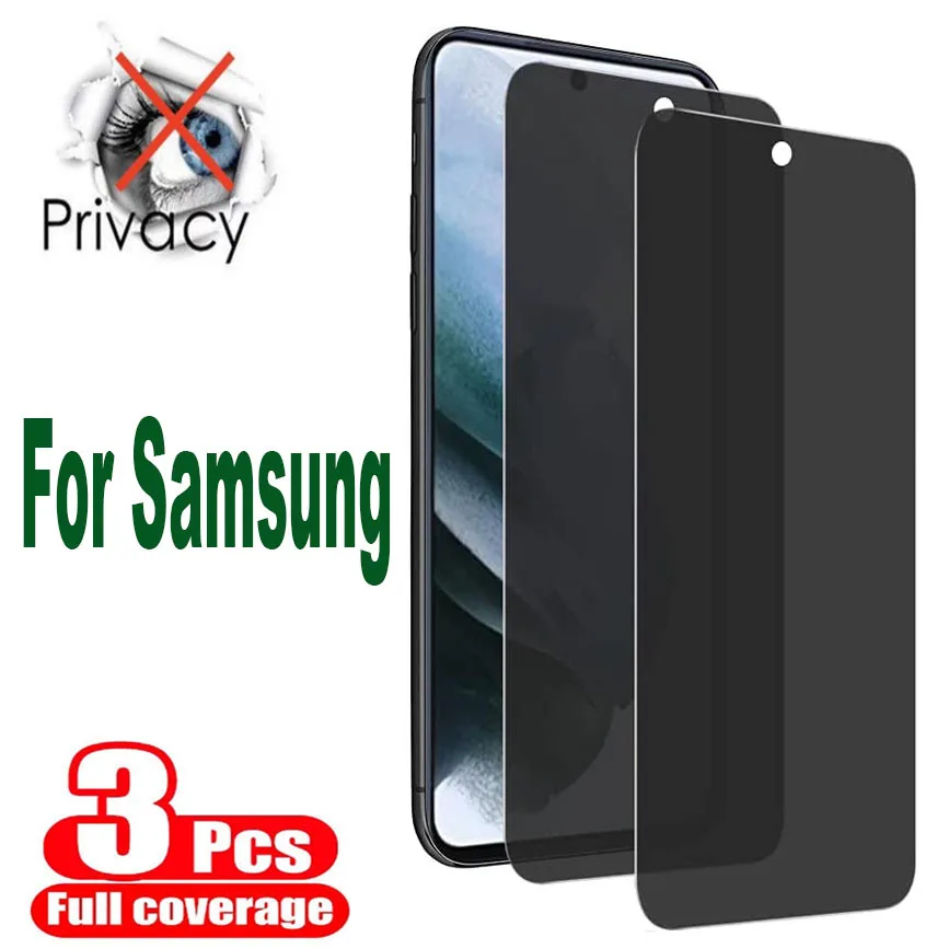 3pcs anti-spy temperované sklo pre Samsung Galaxy A54 A34 A14 S21FE S20FE A53 A05 A05S S23FE 5G Protector ochrany súkromia