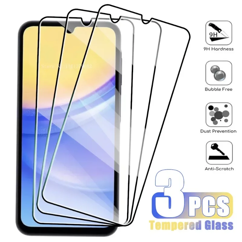 3pcs chránič obrazovky pre Samsung Galaxy A55 A35 A25 A15 4G A54 A34 A14 5G A53 A33 A23 A52 A32 A22 A22 A12 Ochranné sklo