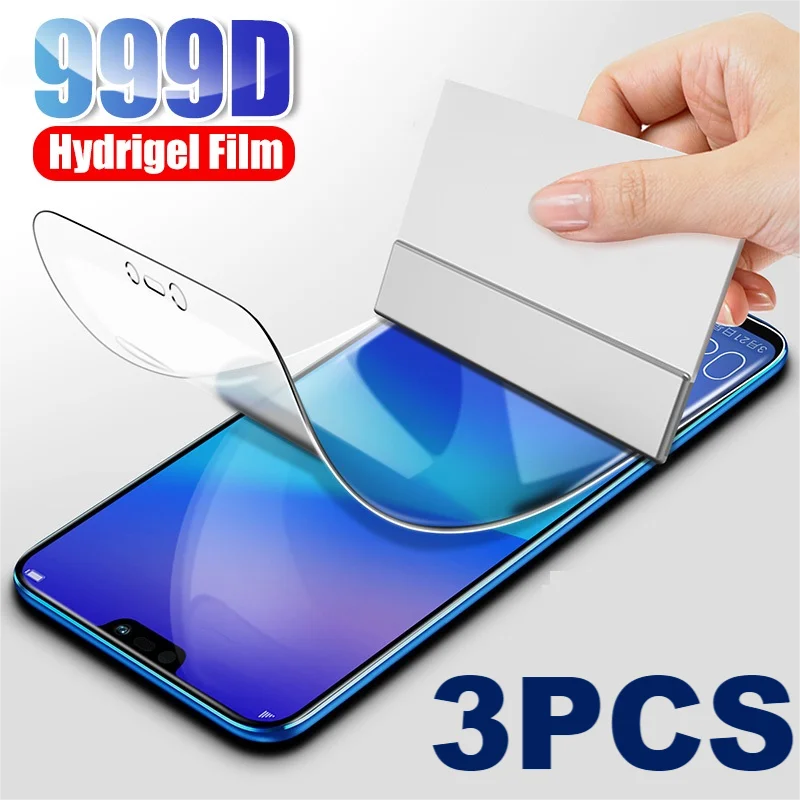 3pcs Hydrogel Film pre Huawei P50 P50 P30 P20 Pro P10 LITE SCREET Protector pre Huawei P SMART 2018 2019 2021 Ochranný film