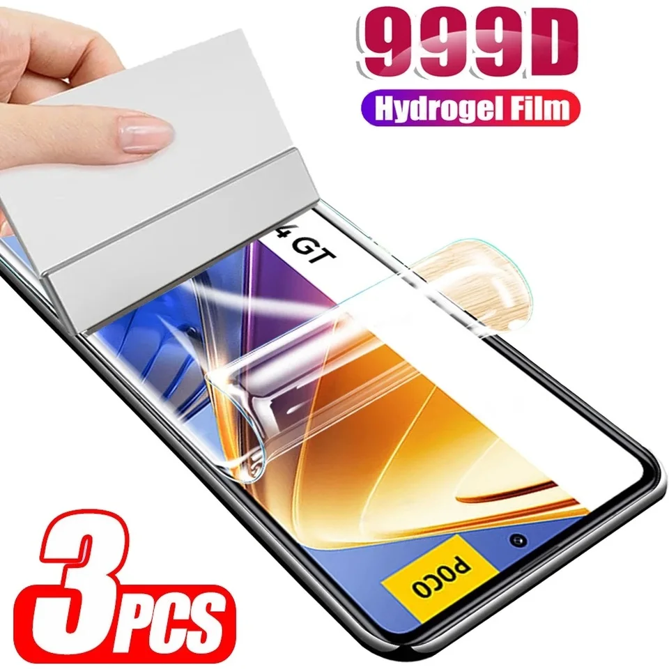 3pcs Hydrogel Film pre Poco X3 Pro X3 NFC M6 Pro M5S M5 Chránič pre Xiaomi POCO F3 F4 GT F5 F2 M3 M4 X4 X5 PRO 5G FILM