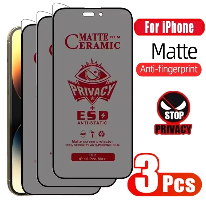3pcs matný keramický chránič obrazovky ochrany osobných údajov pre Samsung Galaxy A55 5G A54 A53 A52S A34 A35 A33 A32 A31 A51 A51 A50 A30 A73 A72 A72 A72 A72 A71