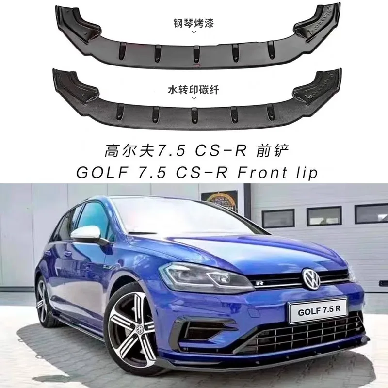 3PCS Maxton Style Front Bumper Splitter pre Volkawagen Golf MK7 MK7.5 R GTI GTD R-Line 2012-2019