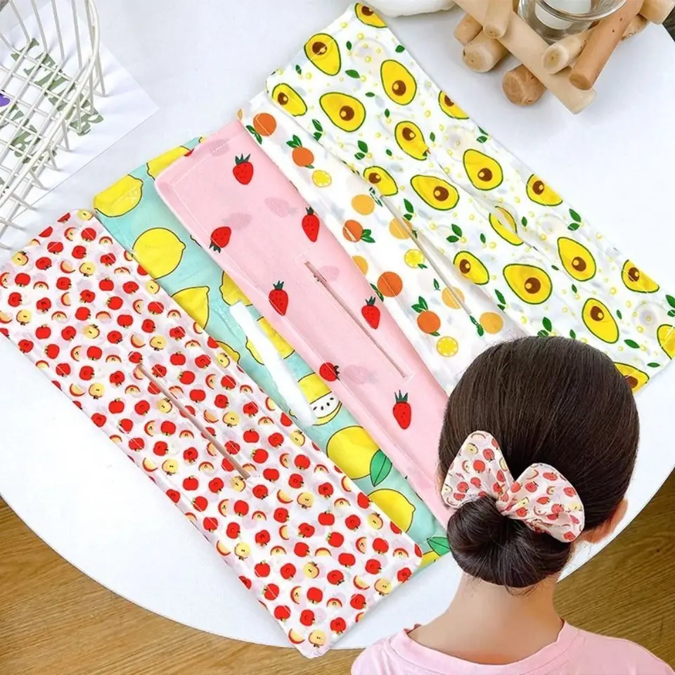 3pcs Multicolor Bun Flach Heinband Hairpin Hairpin pre ženy Dievčatko Diy Diy Circle Circle Bun Maker Ponytail Držiteľ čelenka natáčanie čela