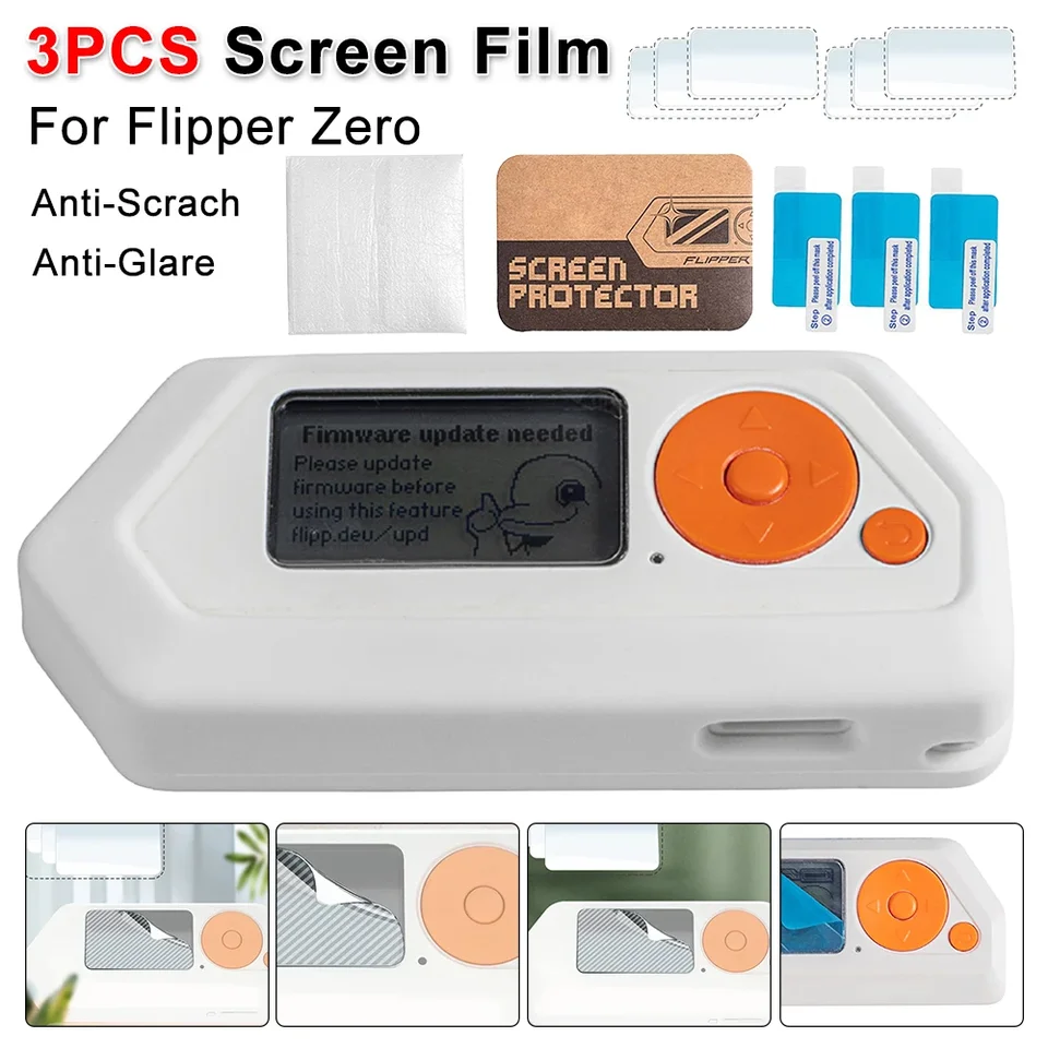 3pcs obrazovka krycia herná konzola Chránič obrazovky pre Flipper Zero Electronic Game Accessories Vianočné darčeky pre dievčatá chlapcov