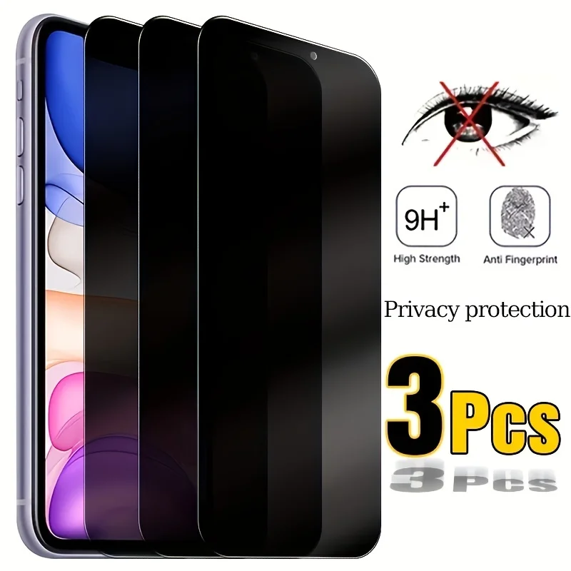 3pcs ochrana ochrany osobných údajov Templered Glass Phone Chránič pre iPhone 15 14 plus 13 12 11 Pro Max xr x x max.