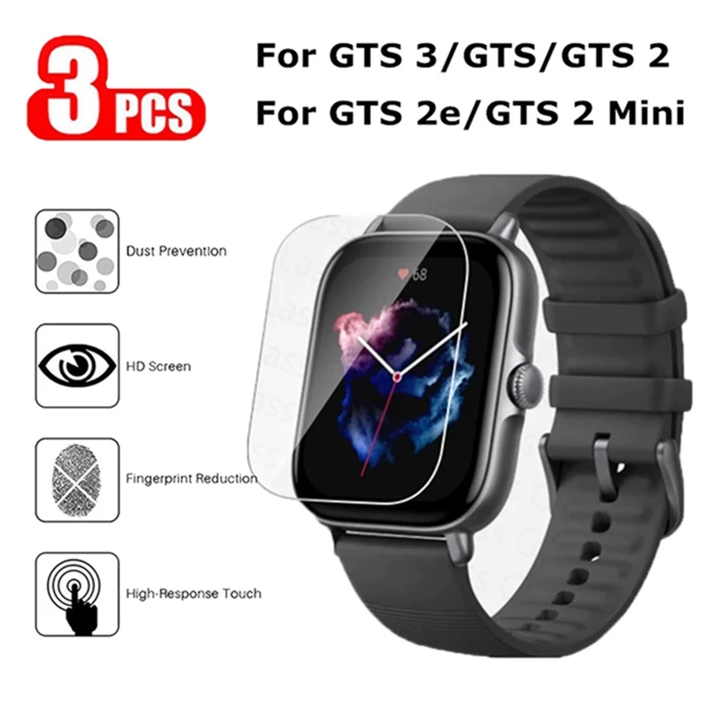3pcs Soft Hydrogel Film pre AmazFit GTS 3 GTS 2 2E GTS 2 MINI SMARTWATCH SCREET OBRADNÝ PRE GTS4 GTS2E GTS3 FILM NIE GROSE