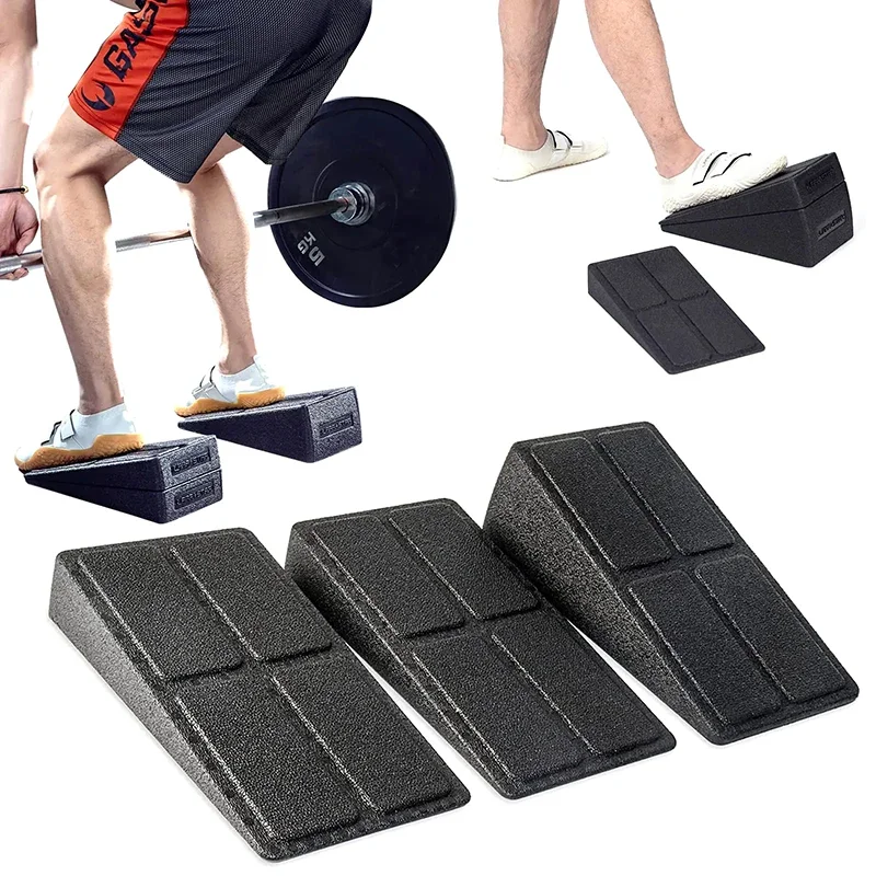 3pcs Squat Wedge Block Nastaviteľné nekĺzavé drepové rampa s dreváckou rampovou rampovou rampovou ramp