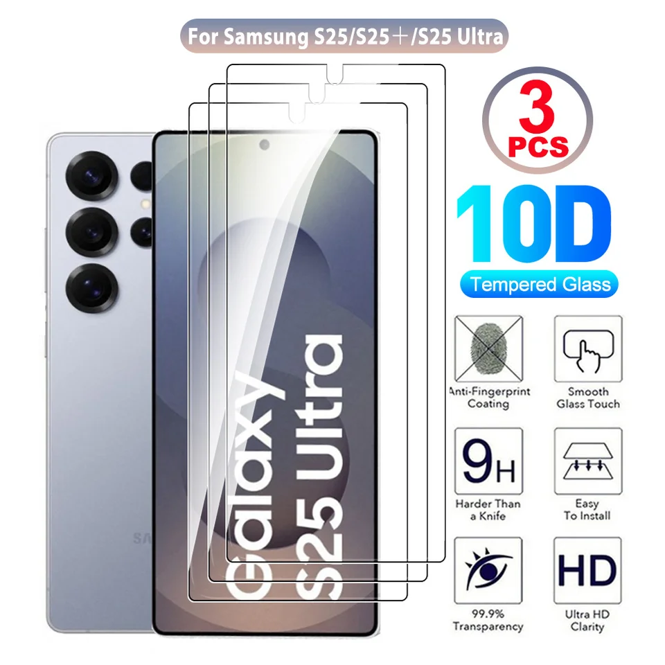 3pcs Unlock Screen Protector pre Samsung S25 Ultra S 25 S25ultra Phone Glass na Galaxy S25 S24 S23 S22 S21 Ultra Plus S20 S24FE
