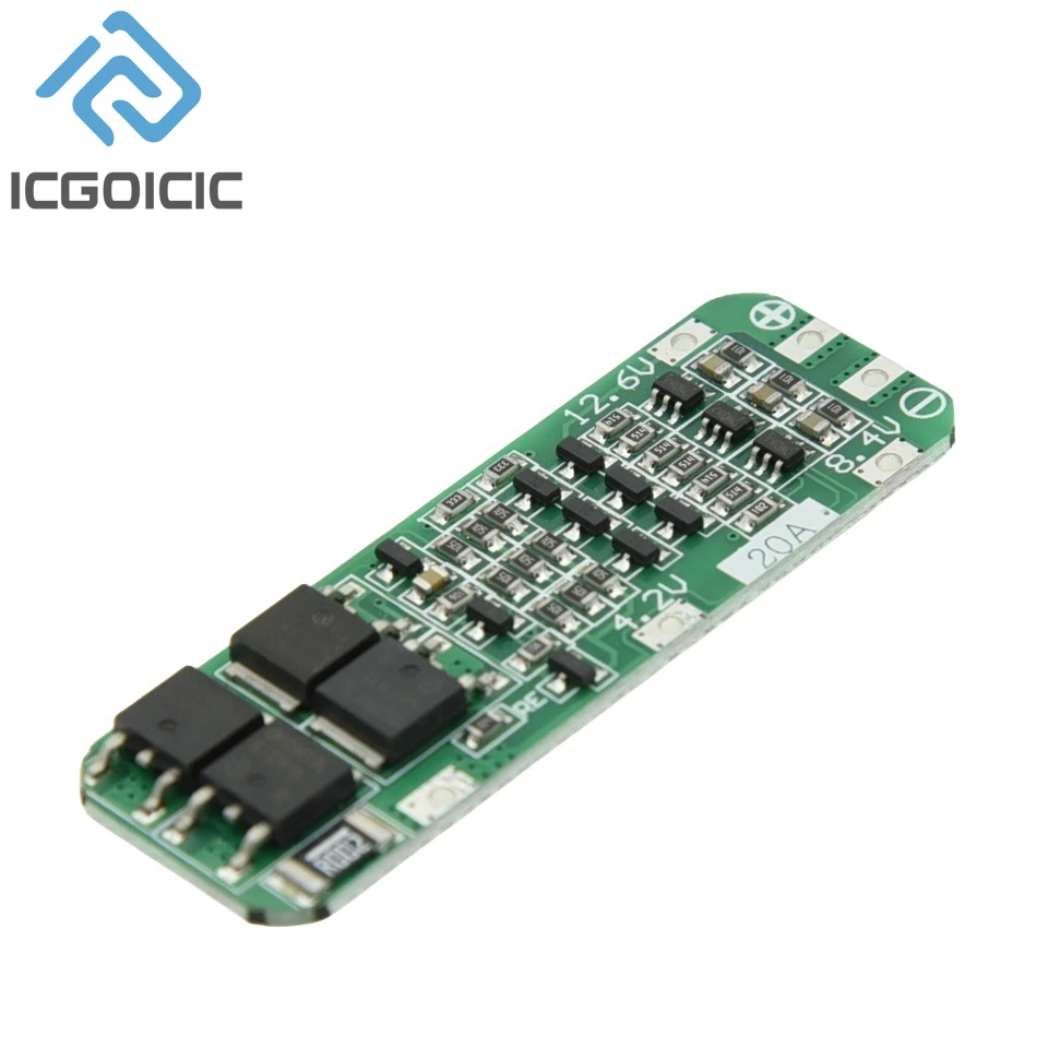 3S 20A Li-Ion Litium Battery 18650 Nabíjačka na nabíjačku PCB BMS 11,1V 12V 12,6 V Bunkový nabíjanie Modul