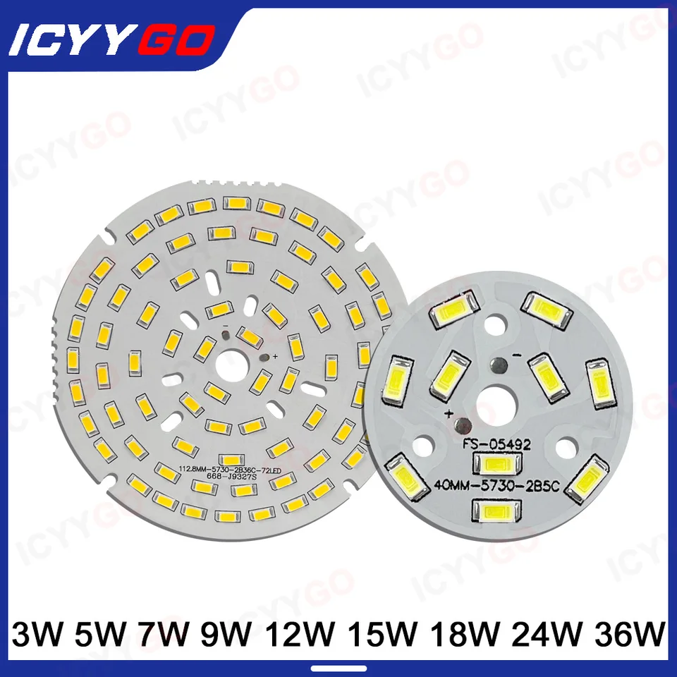3W 5W 7W 9W 12W 15W 18W LED 5730 SLEDNÝ PANEL S DOPRAVU ROUND ROUND LIGHT SDELA VLASTNÉ PRE DIY SDELOD SDEL