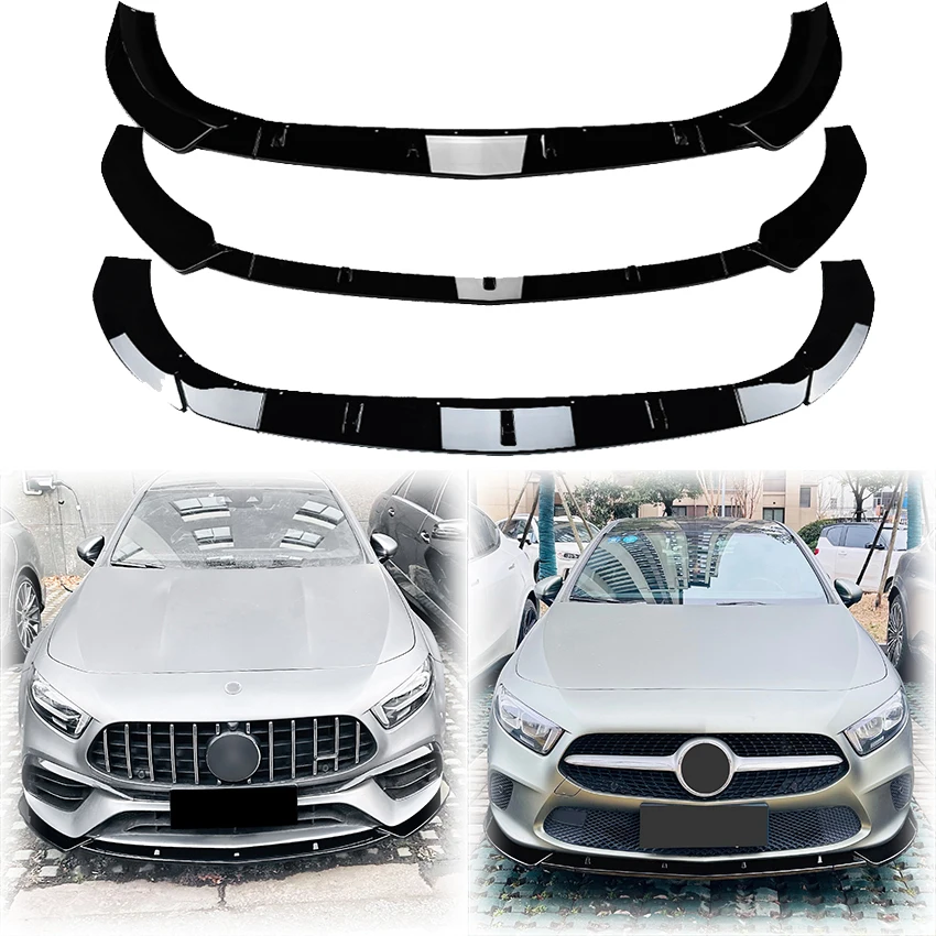 3x 2019 až 2024 pre Benz Trieda V177 W177 A35 A45 A45S A180 A200 A220 A250 AMG AMG SPOILER Canard Canard Canard Canard