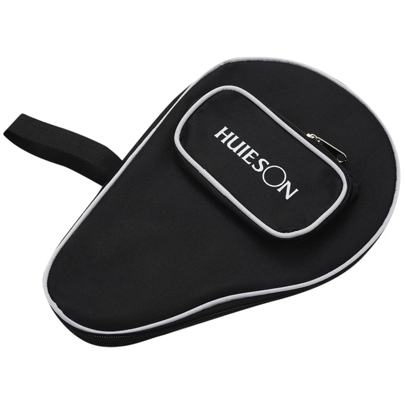3x Huieson Professional Ping Pong Case s guľôčkovými taškami alebo stolný tenisový raketa Bat Bag Oxford (čierna)