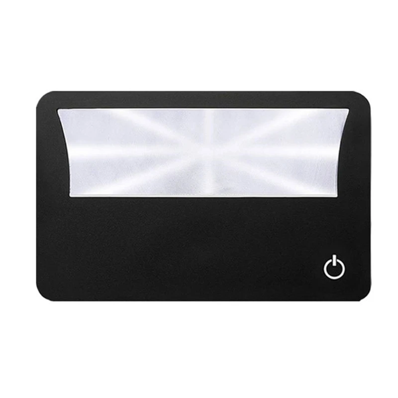 3x šialenec typu karta Malé vreckové sklo s LED svetlom na čítanie