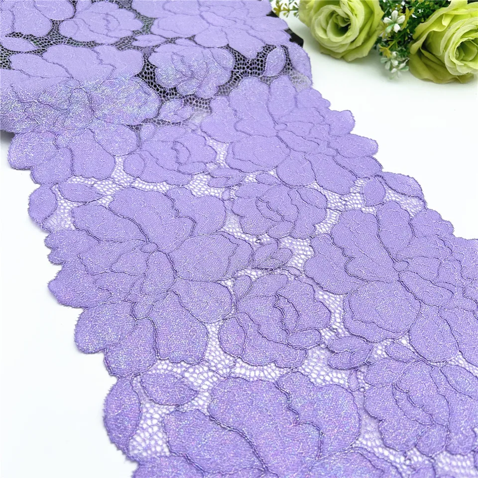 3y/šírka šírky 23,50 cm fialovej fialovej fialovej fólie Elastic Elastic Stretch Lace Lingerie Šitové remeselné remeselníky