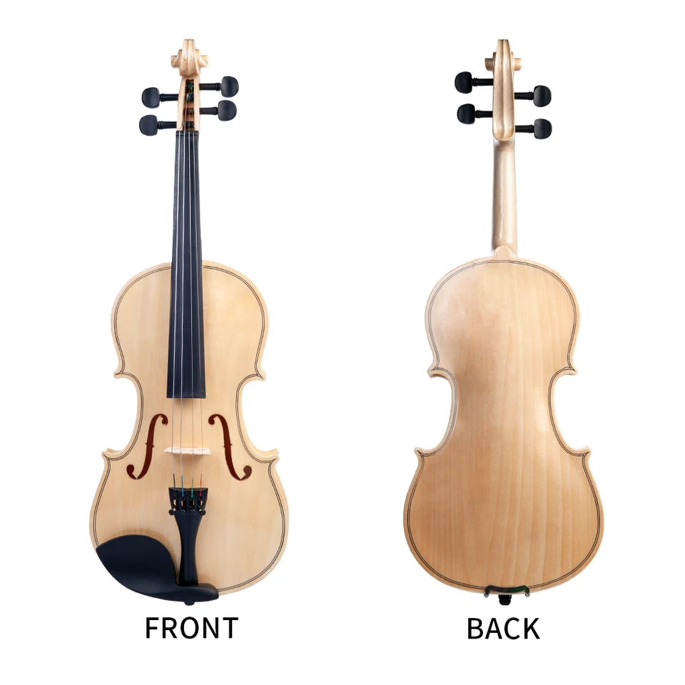 4/4 akustické husle set študent Fiddle High Gloss Finish Top s celú súpravu luk