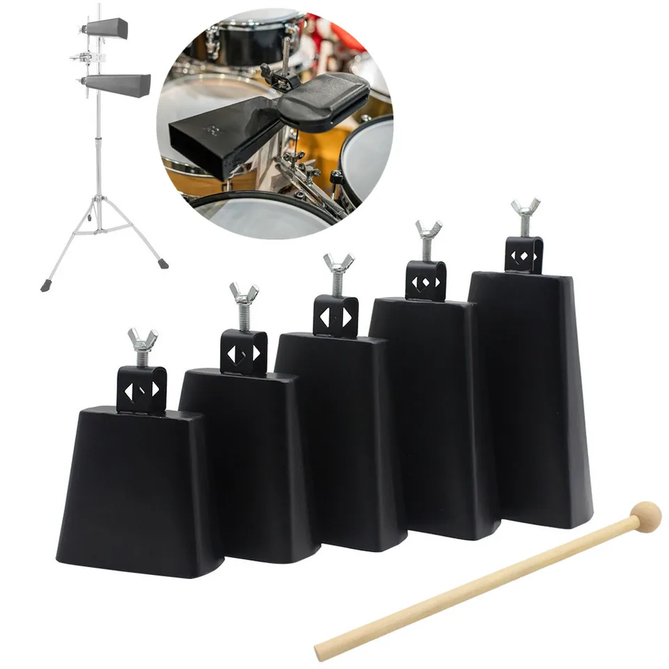 4/5/6 / 7/8 palca Cowbell Metal Wumers Makers Cowbells Jazz Drum Percuss Instruments Príslušenstvo