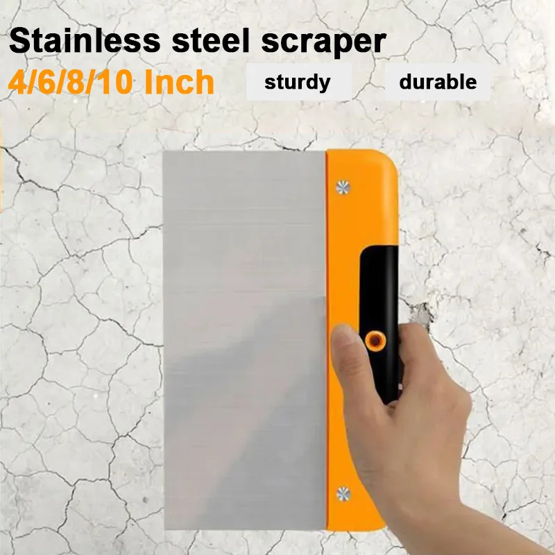 4/6/8/10 palca z nehrdzavejúcej ocele Pmely Lapet Last Lapet Tool Construction Tool Domáce priemyselné čistenie Putty Trowel Grease Scraper