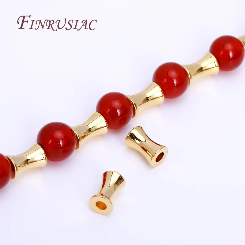 4*6 mm vysoko kvalitné veľké bambusové korálky, pozlátená trubica pre trubicové guľôčky pre náramky Náramky Výroby DIY Šperky na šperky