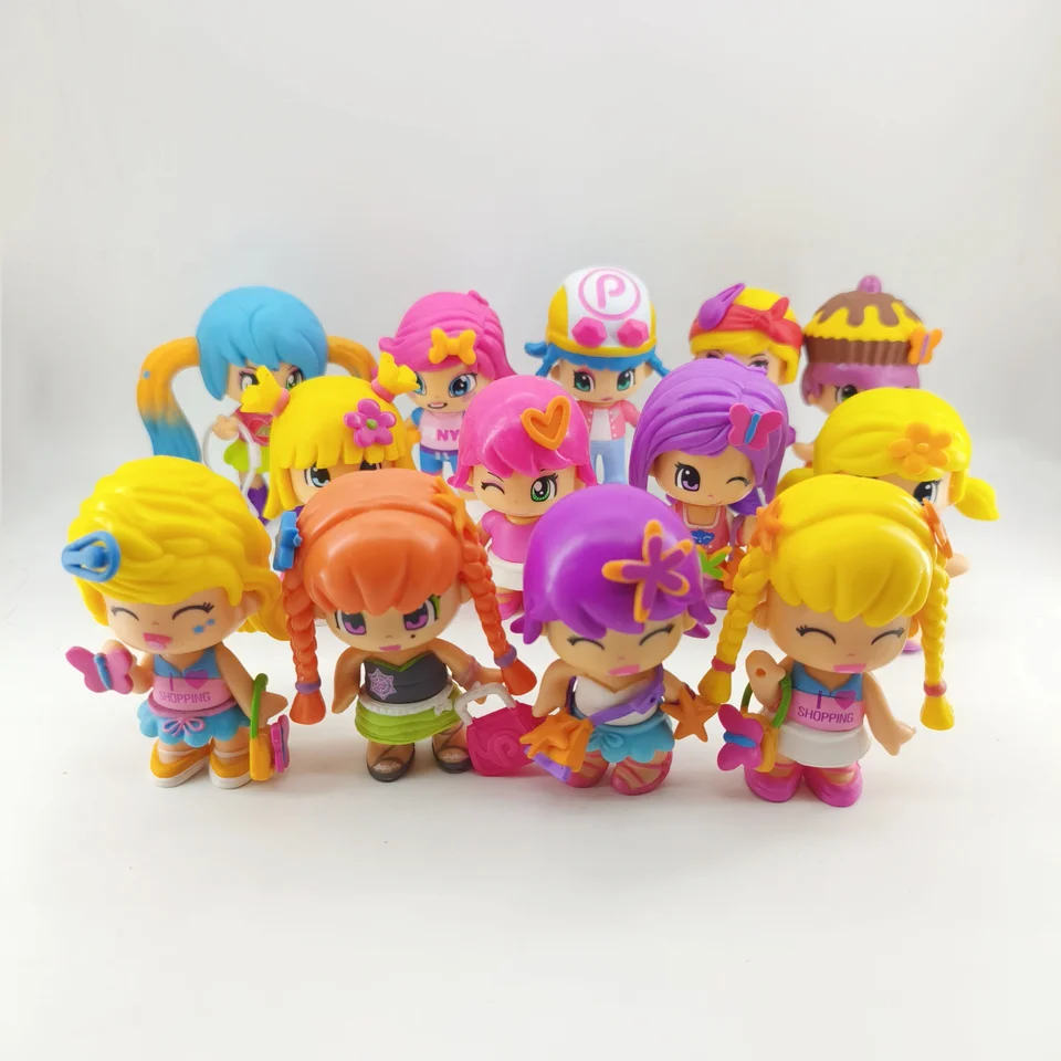 4/8ks dvojitý povrch Pinypon Gilrs akčná figúrka Doll Darček pre deti Diy Destrchable Up Cartoon Drachable Figuras Hračky Lovely Doll