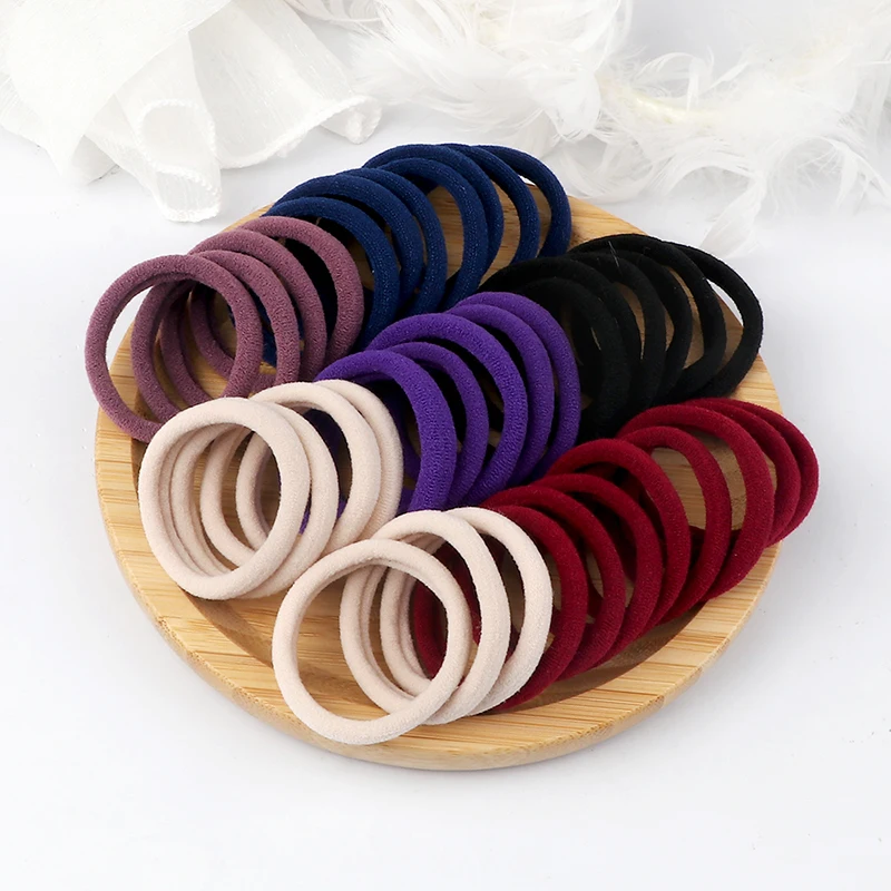 4 cm High Elastic Headband 50ks/Set Basin Colors Black vlasové pásy lano pre dievčatá darčeky Darče