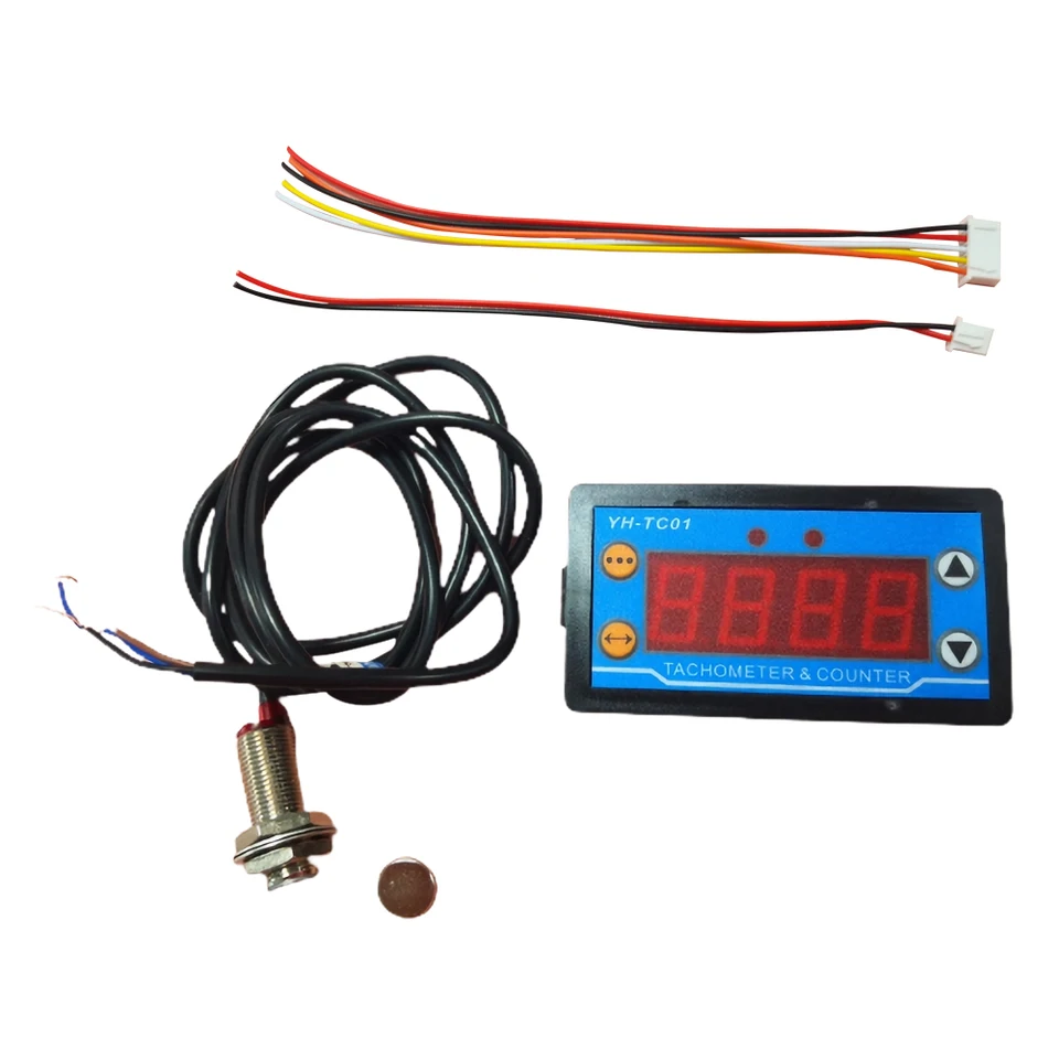 4 Digitálne LED červené tachometra meracie merač motora otáčok REPM+HALL SNDOR SNDOR SNDOR NPN DC9-24V