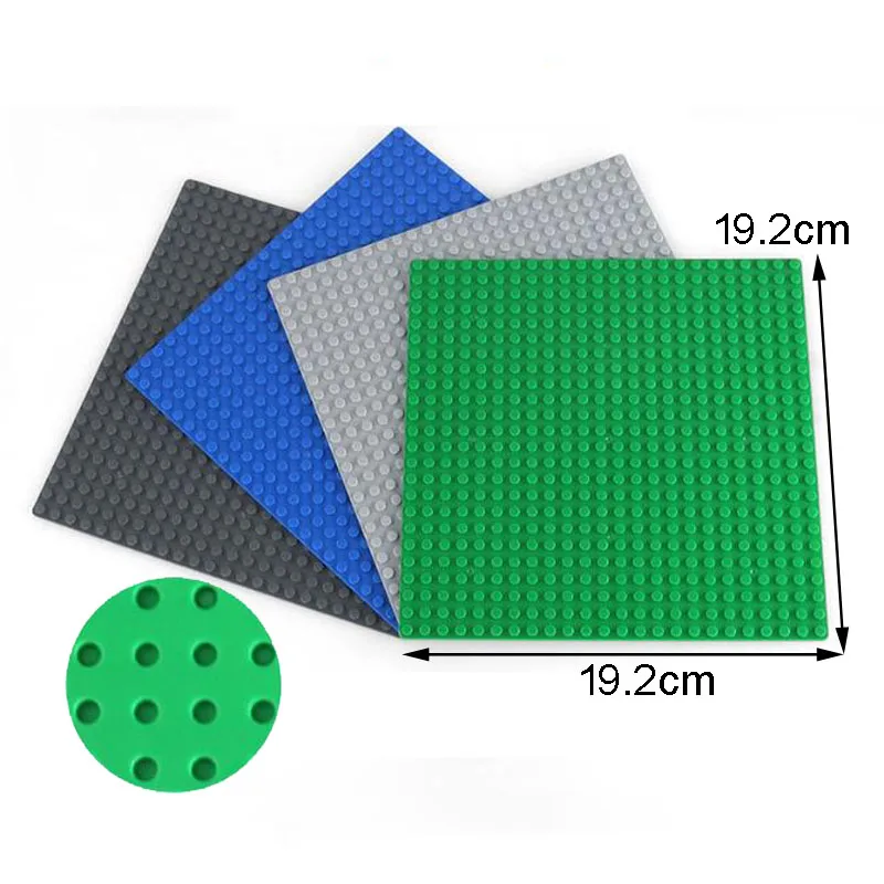 4 farby malá bodka podkladová doska 24*24 bodiek 19*19c'm pre DIY Base Plate MOC Build Block Loose Brick, tehlová postava