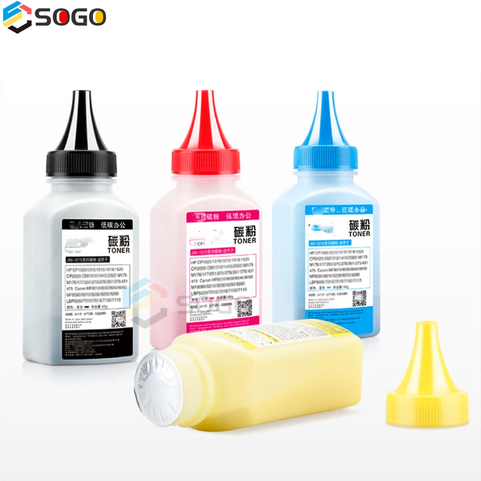 4 farebná laserová fľaša Japonsko Revill Toner Powder Kit pre Xerox Phaser 6020 6022 WorkCentre 6025 6027 Tlačiareň