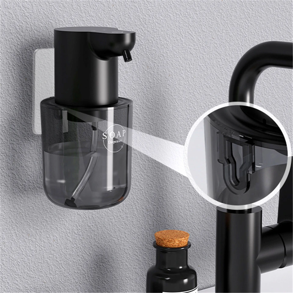 4 Gear Automatická induktívna pena DispenSer Creative Smart Sensor Liquid Mydlo Distribútor dotykovej steny namontovanej na automatickú ručnú práčku