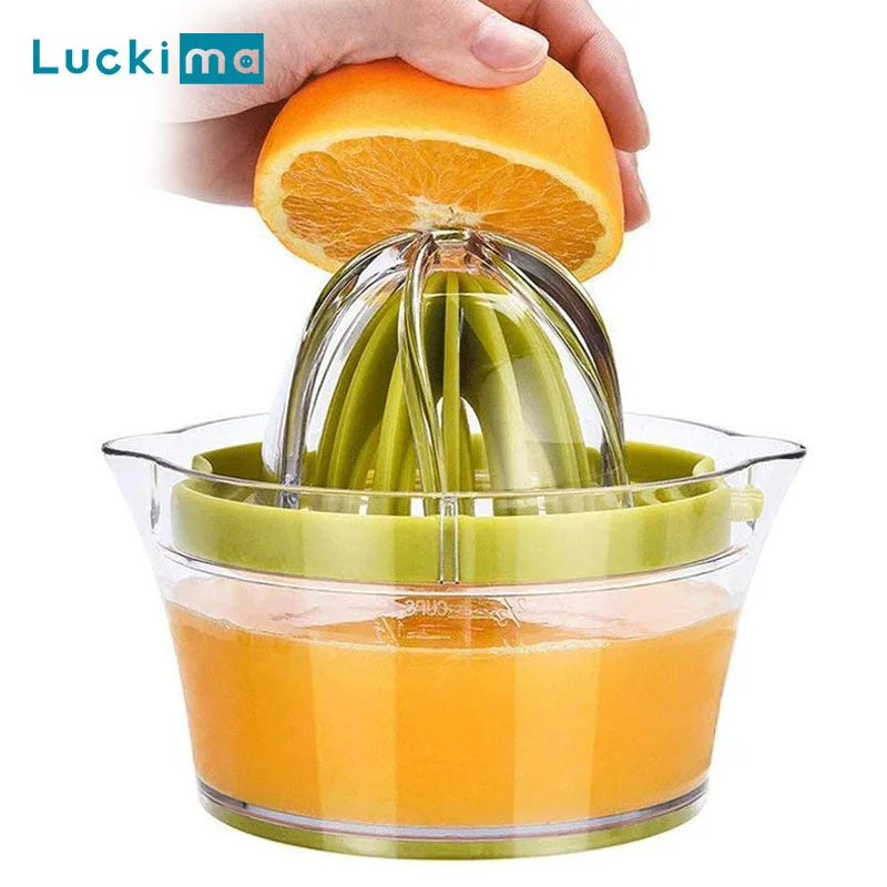 4 In 1 Citrus Citron Orange Manual Juicer Multifunkčný ovocný stláčkový ovocie so vstavaným meraciemu šálke