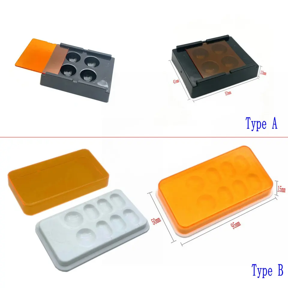 4 jamky/8 dier zubnej dyhy úložiska zuby zuby patch tieňové úložisko puzdro Zubné zubné skrinky Molárne boxy