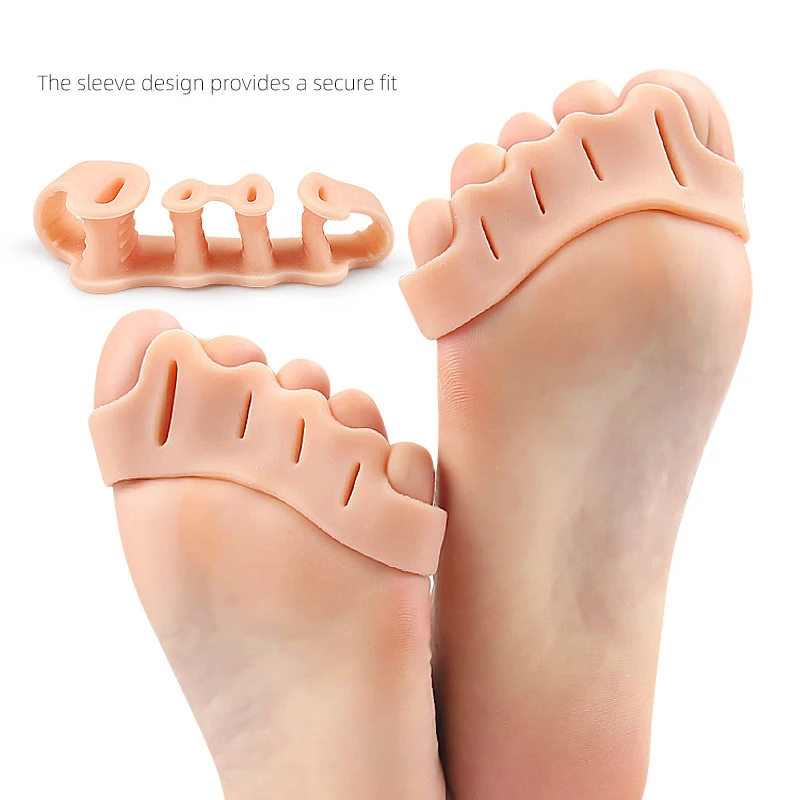 4 klady = 2Pairské gélové kladivo Kladivé korektor Splitter Care Care Silikón Bunón bolesť zmierňuje orthosis Hallux Valgus Ochranné vankúšiky