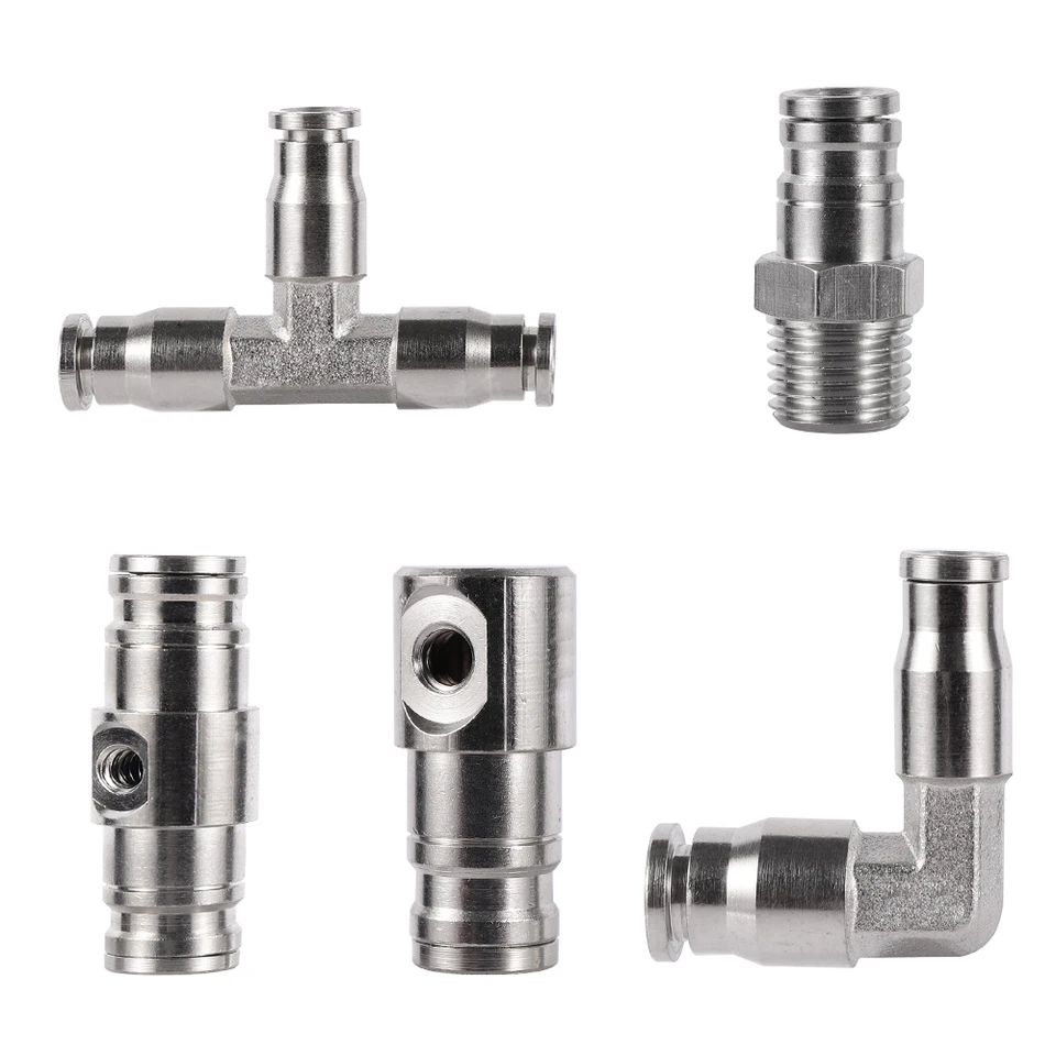 4 ks 1/4 ”konektor potrubia Pneumatický konektor pneumatického potrubia OD 6,35 mm trubica hmla zavlažovacej trysky