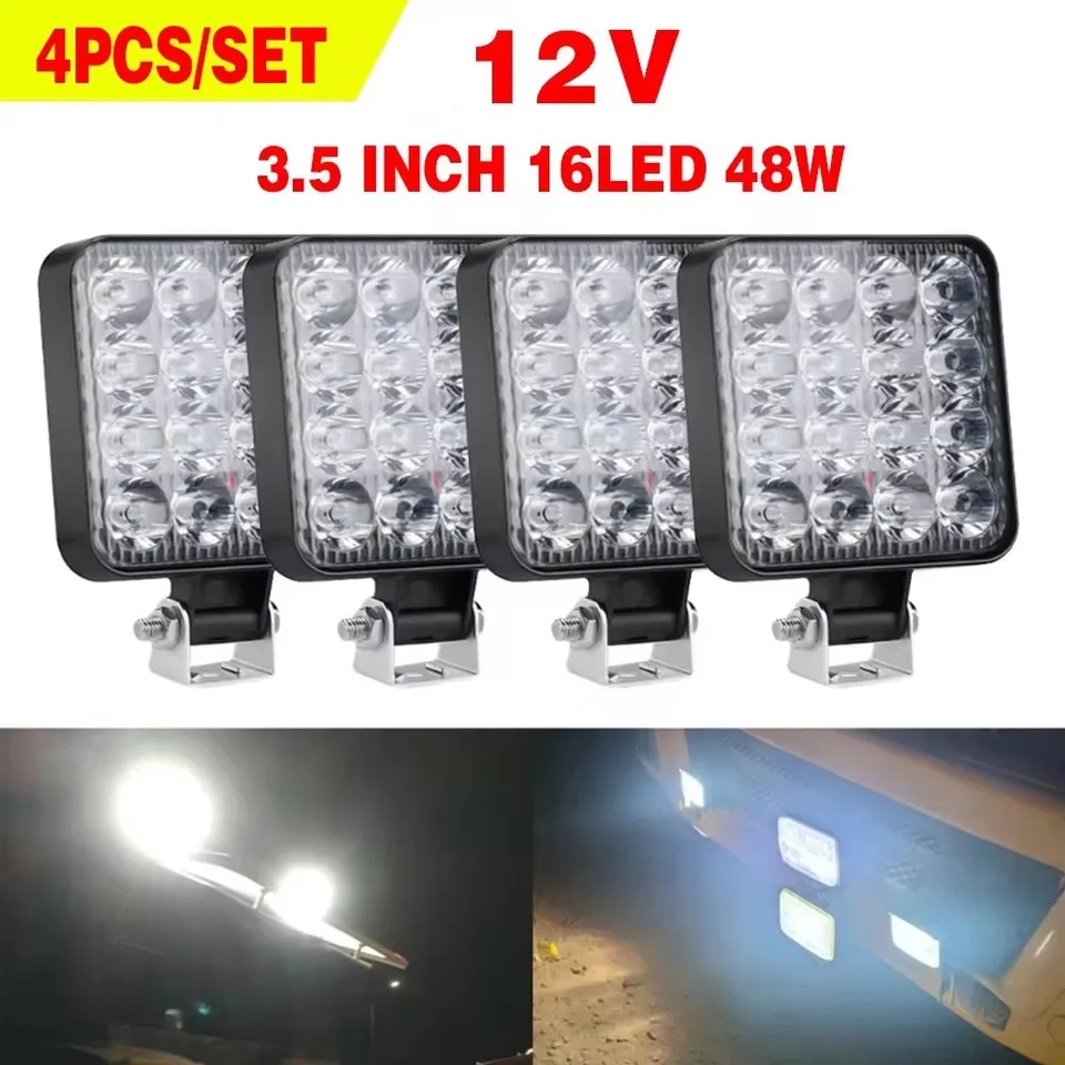 4 ks 12V LED svetlo LED BAR Mini LED pracovné svetlo LIGH OFF ROAD SORGIFT pre Jeep Truck 4x4 CAR SUV ATV ATV LED svetlomety