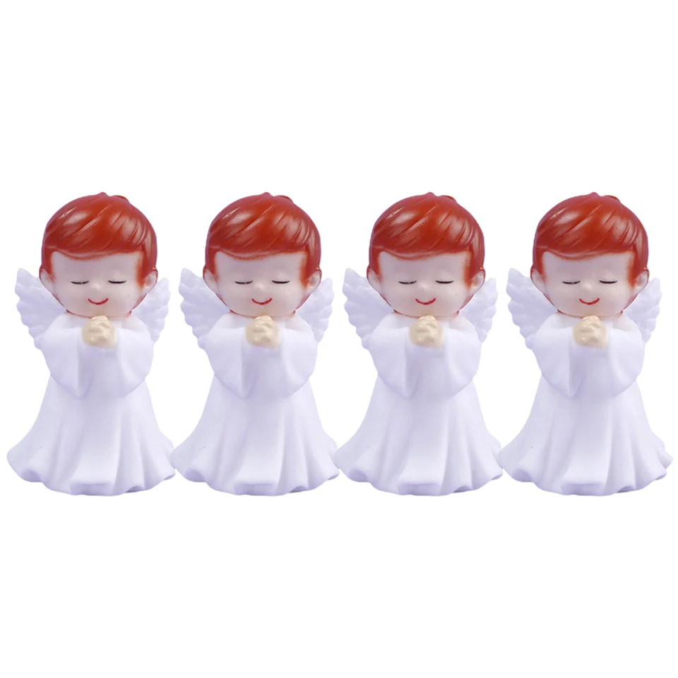 4 ks Malý anjeli koláč Topper modlitba rozprávky figuríny dekor pre dospievajúce dievčatá kawaii narodeninové dekorácie dieťa