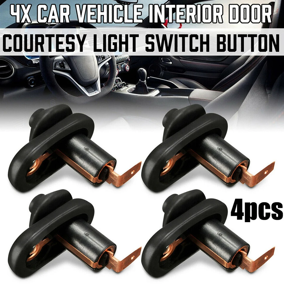 4 ks vozidla Vozidlo Interiérové ​​dvere zdvorilosti Light Light Light Black Switch Tool 700836705970 Pre všetky automatické dvere zdvorilostné svetlo