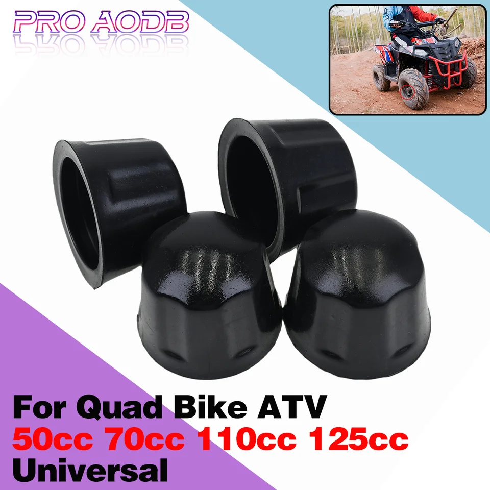 4 ks/šarže gumové prachové matice pokrývajú chránič prachov pre Quad Bike ATV GO KART Prach Protectory Atter