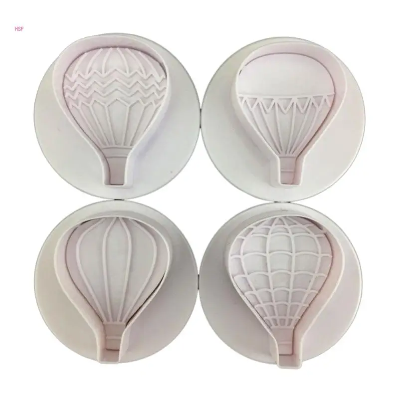 4 kusy Cookie Cutters Hot Air Balón Tvar sušienky