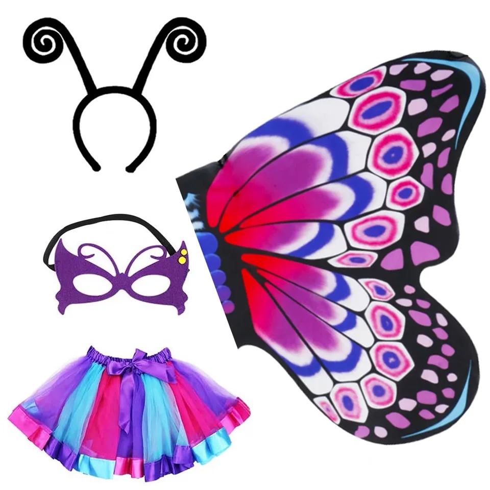 4 kusy farebných detských a dievčenských kostýmov pre princeznú, scény CostumesheadBandsmaskSrabbit