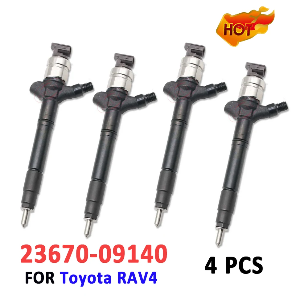 4 kusy nové ORLTL 23670-0R020 23670-09140 Injektor nafty 23670-0R070 23670-09290 Injektor paliva 095000-6230 pre Toyota RAV4
