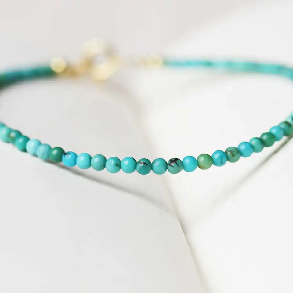 4 mm krásne prírodné tyrkysové korálky náramok Lucky Yoga Blessing Seven Chakras Suvenír Cuff Čemika klasická šírenie Restore Restore