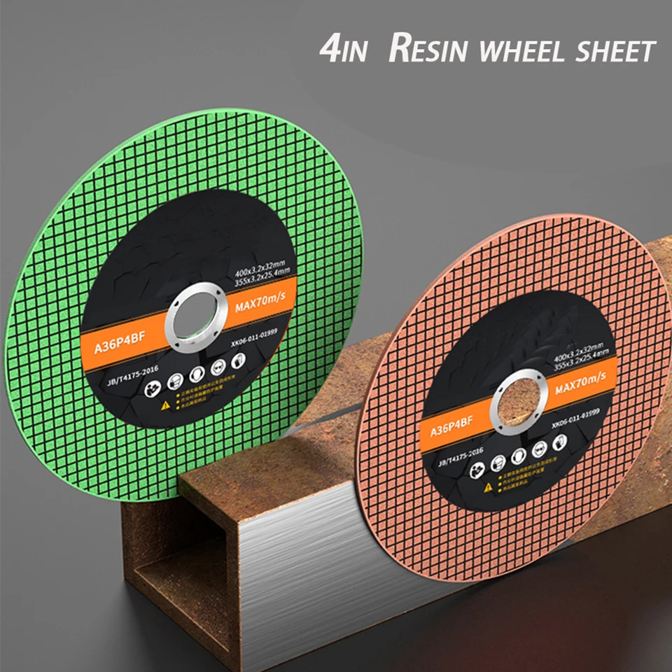 4 -palcový 107x1.2x16mm kovový rezový disk Resin Mletie kolesa pre nehrdzavejúcu oceľ a strih na strih