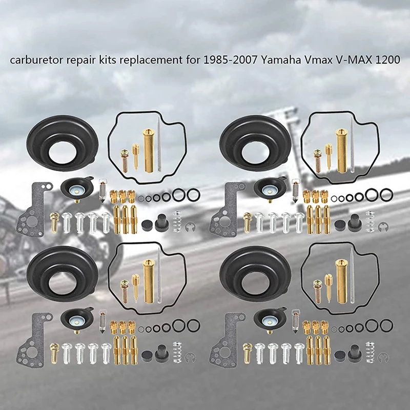 4-palec karburátorové opravy súpravy Difragm Air Cut-off Valts Výmena za 1985-2007 Yamaha Vmax V-Max 1200