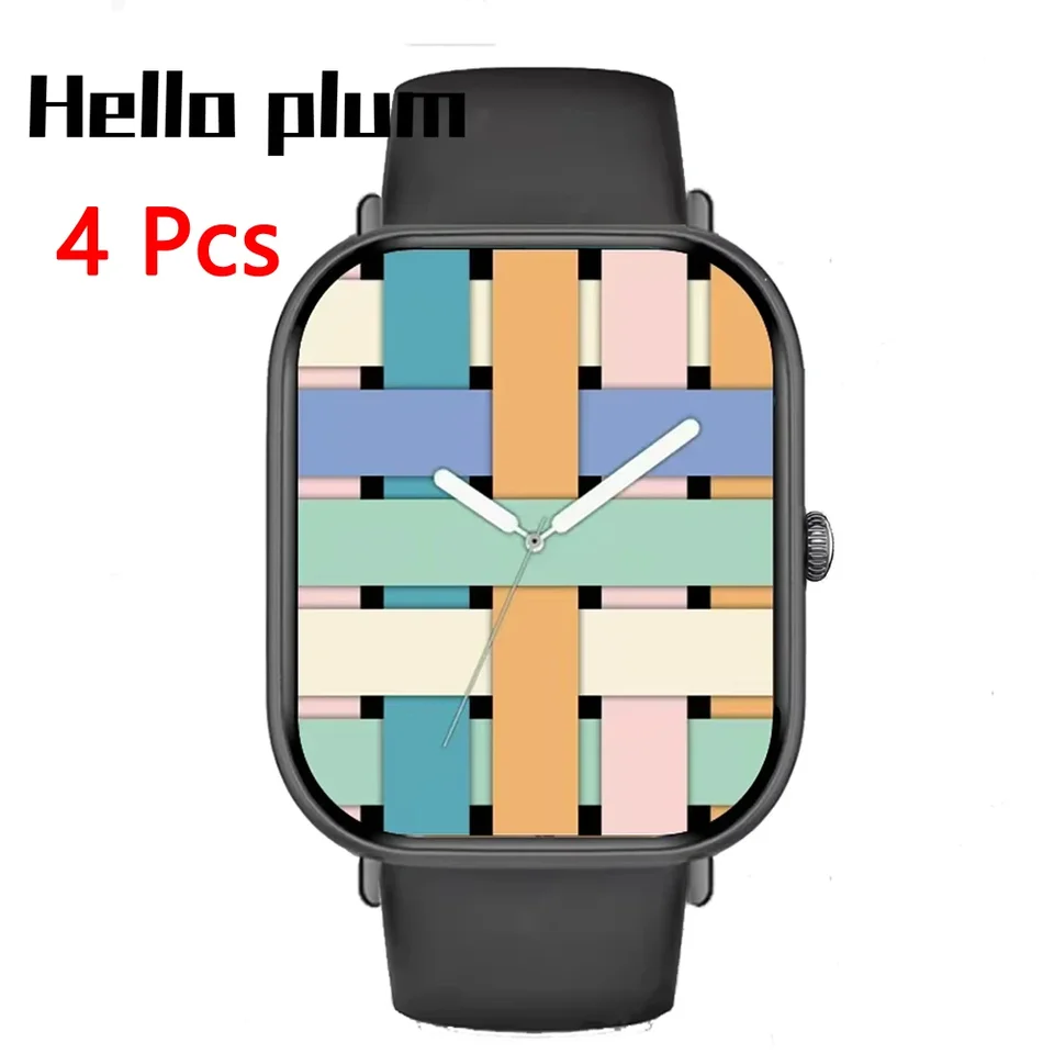 4 počítače Hello Plum Smart Watch Series 10 Men AMOLED SCREE 4GB Hudobný prehrávač Local Album OLED H15 Pro Smartwatch pre Android iOS