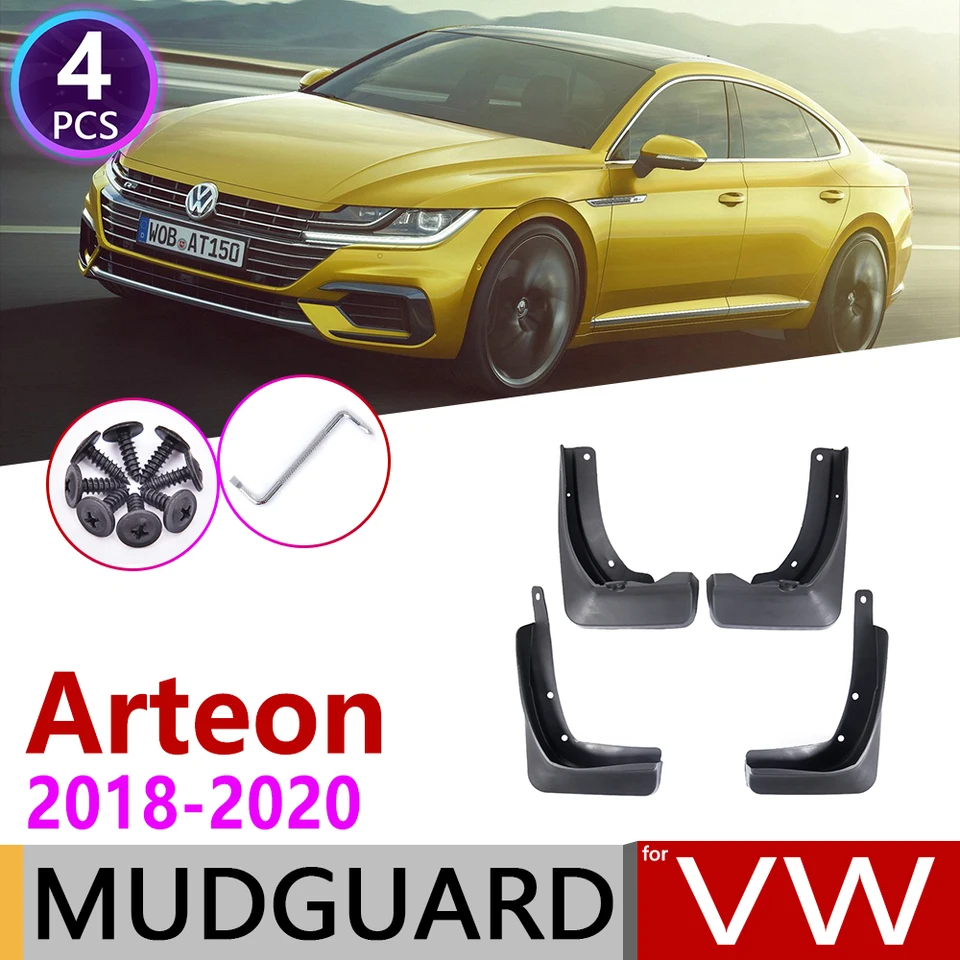 4 počítače pre Volkswagen VW Arteon 2018 2019 2020 Predné zadné auto blatníka blatníka blatníka bahno strážne klapky Splash Mudguards Príslušenstvo