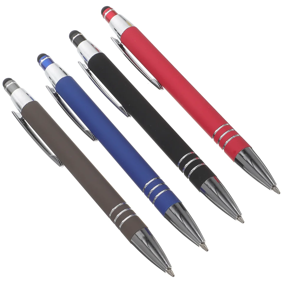4 počítače Písanie pero Fine Ballpoint Fountain Ink Denne používanie zábavné perá Ergonomické kovové náplne