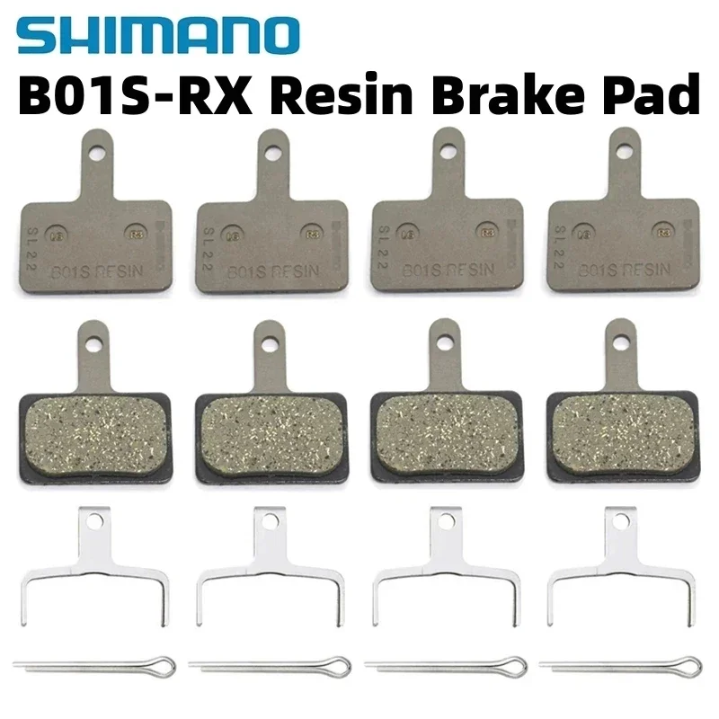 4 páry Shimano B01S B05S Resin Pad Mountain Bike Disc Brzdí vankúšiky pre BR-MT200 C501 M575 M525 M495 M486 M485 M475 M465 M447 M446