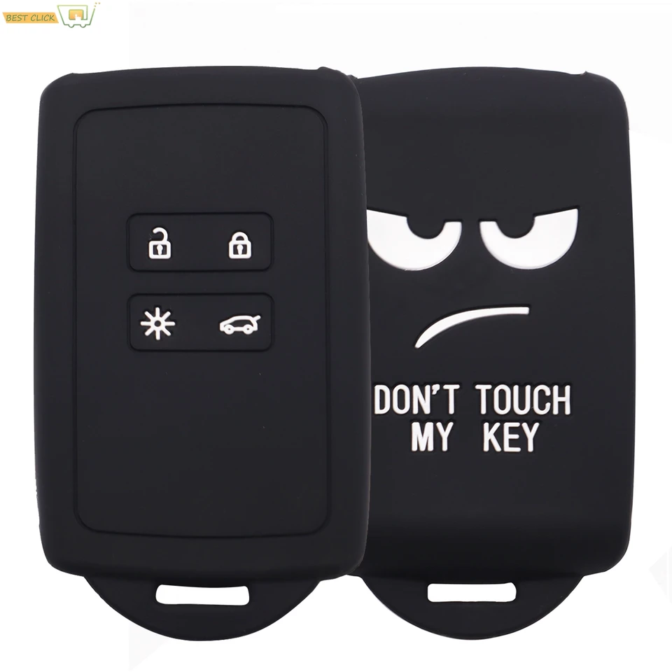 4 Tlačidlo Silikone Key Case pre Renault Koleos Kadjar Megane Talisman Captur Espace Clio Key Ring Chain Fob Shell 2018 2019