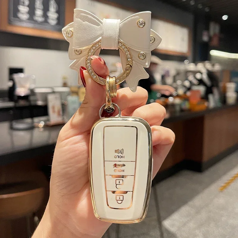 4 Tlačidlá TPU CAR CAPE DRAVA Kľúčové puzdro pre roky 2018-2022 Toyota RAV4 Camry Corolla Avalon C-HR Prius GT86 Highlander Key Shell FOB FOB