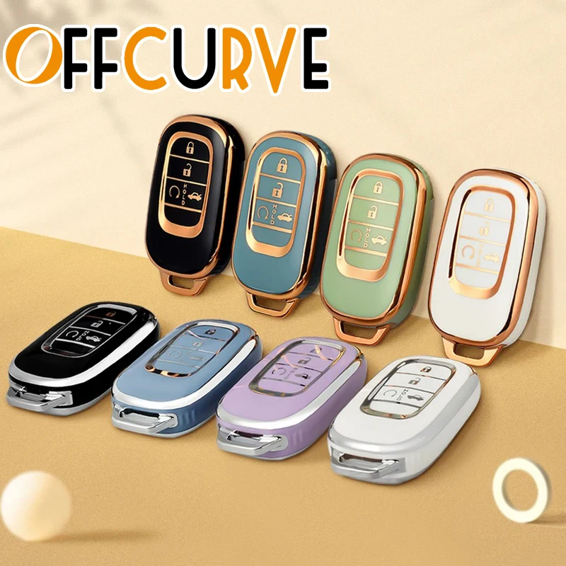 4 Tlačidlá TPU Kľúčové puzdro Kľúčové puzdro pre Honda Civic Accord HR-V CR-V CRV 2021 2022 2023 Automatické príslušenstvo držiteľa Auto Shell FOB